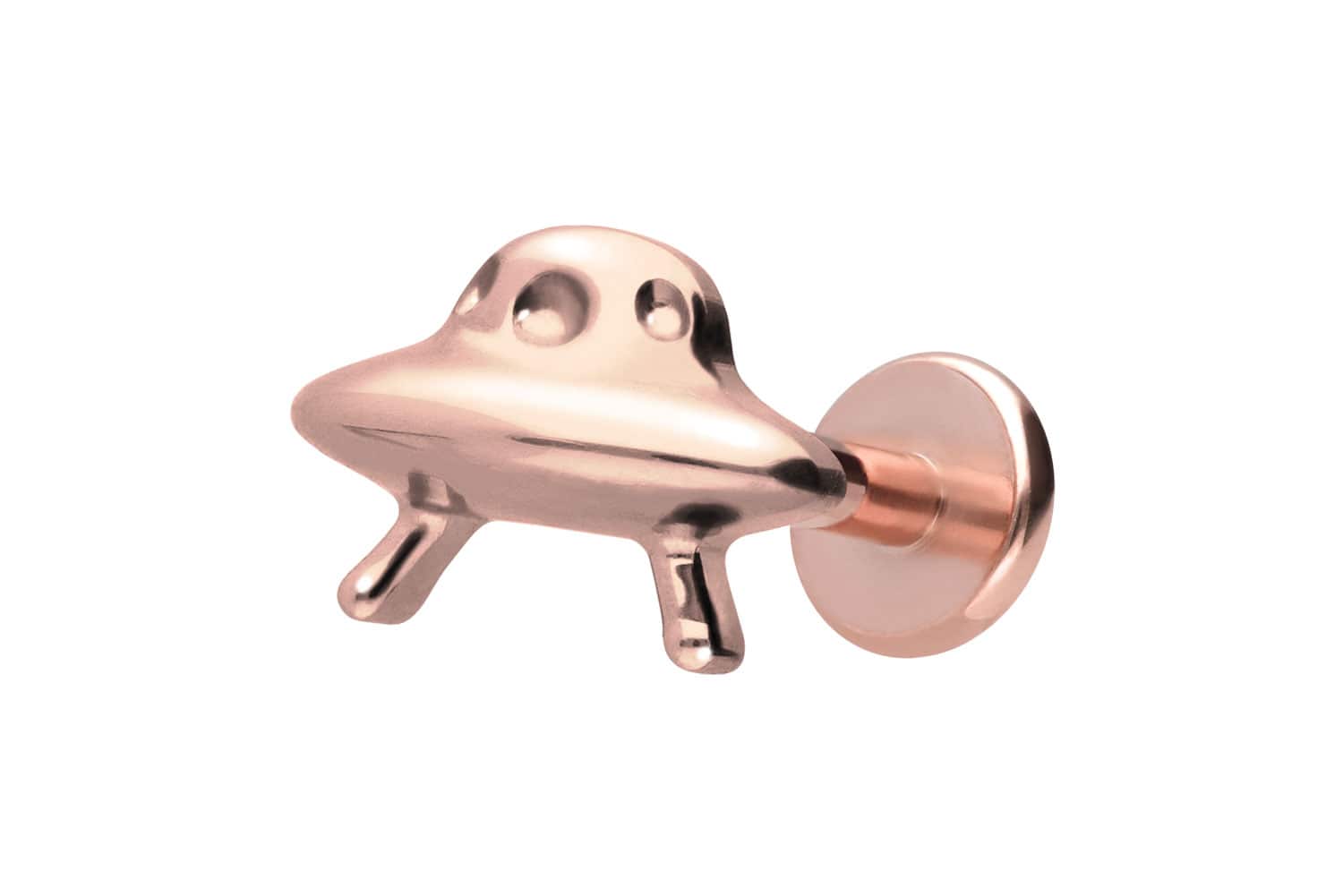 Titan Labret Piercing mit Innengewinde UFO
